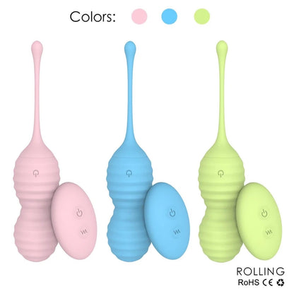 Rolling - Huevo Kegel Vibrador con Control Remoto, 9 Modos de Vibración (3 Colores) ✦ Bajo pedido