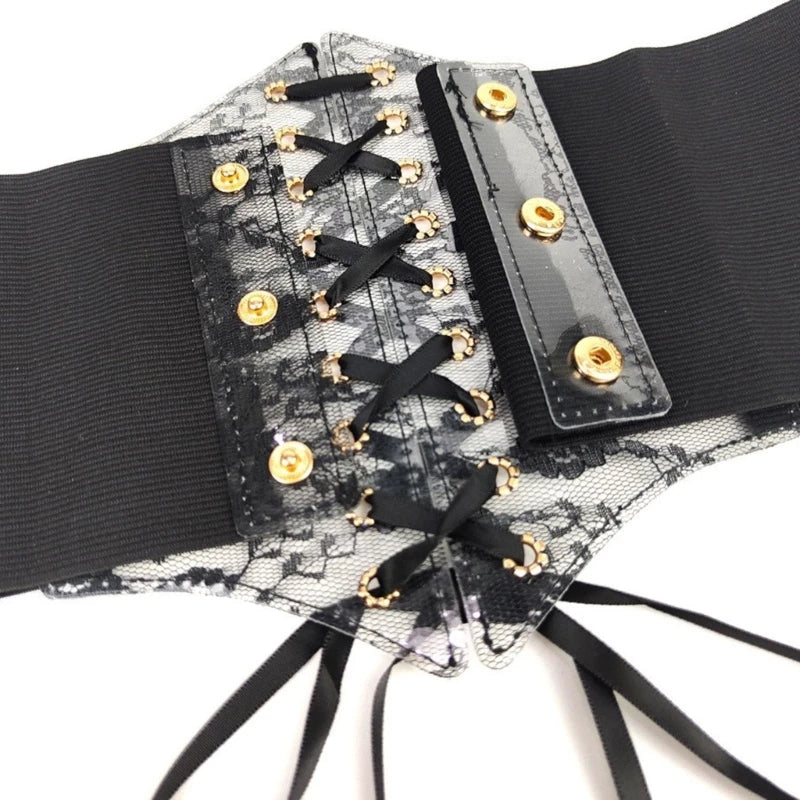 Corset Tipo Encaje (Unitalla Ajustable Elástico) ✦ Bajo pedido