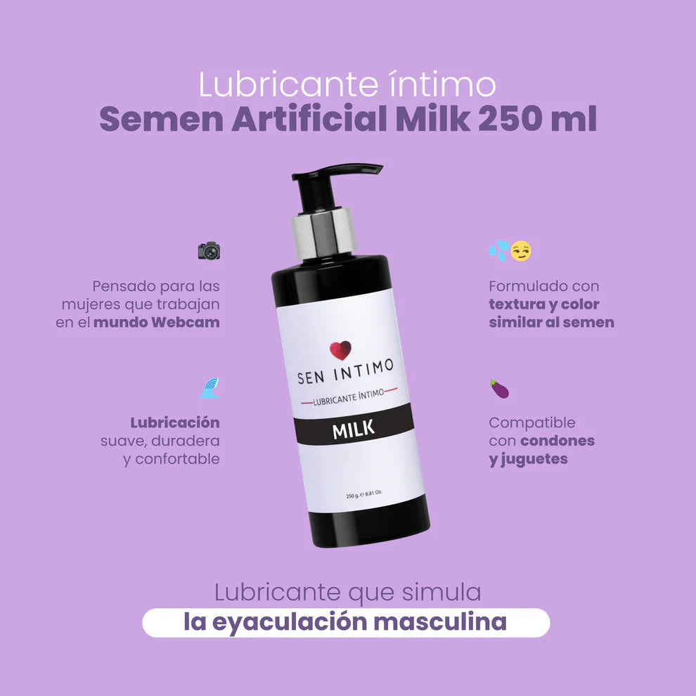 Lubricante Milk Webcam Semen Artificial - Sen Íntimo (250ml) ✦ Bajo pedido