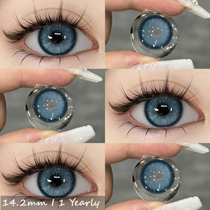 Lentes de Contacto con Agrandamiento de Ojos (14.2mm) Azul Semporna Blue - Eyeshare Vision