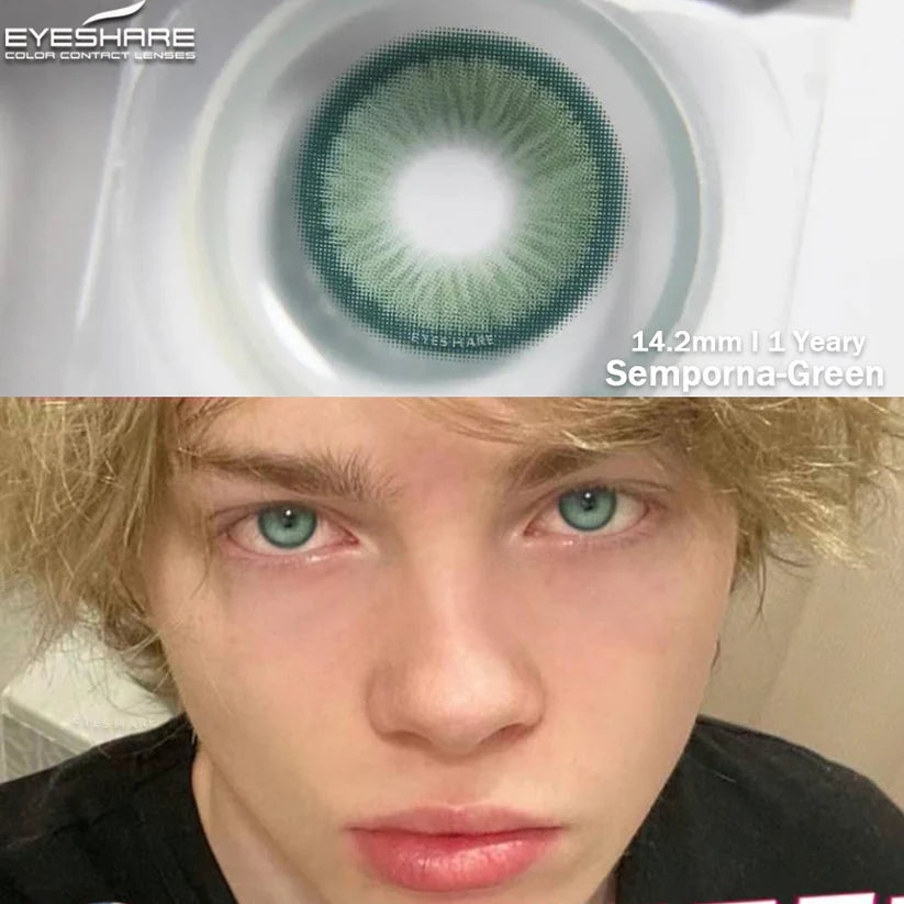 Lentes de Contacto con Agrandamiento de Ojos (14.2mm) Verde Semporna Green - Eyeshare Vision