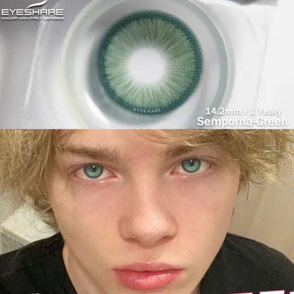 Lentes de Contacto con Agrandamiento de Ojos (14.2mm) Verde Semporna Green - Eyeshare Vision