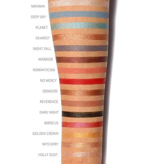 Hekate Paleta de 15 Sombras Compactas Tonos Matte, Satinados y Glitter - AmorUs ✦ Bajo pedido