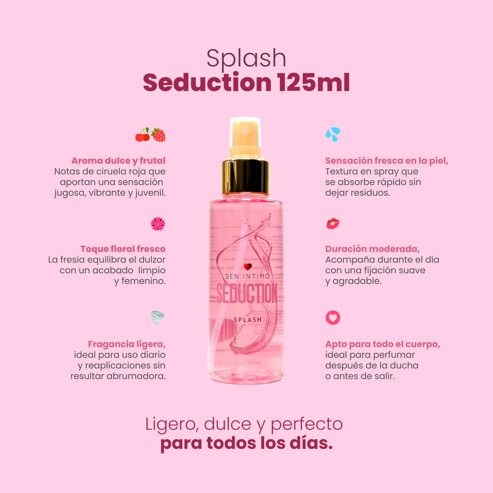 Splash Feromonas Para Mujer - Seduction (125ml) ✦ Bajo pedido