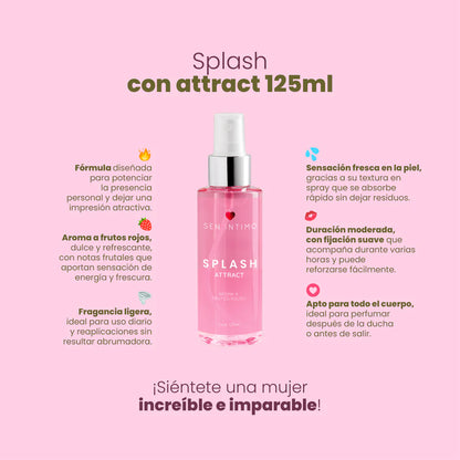 Splash Feromonas Para Mujer Frutos Rojos - Attract (125ml) ✦ Bajo pedido