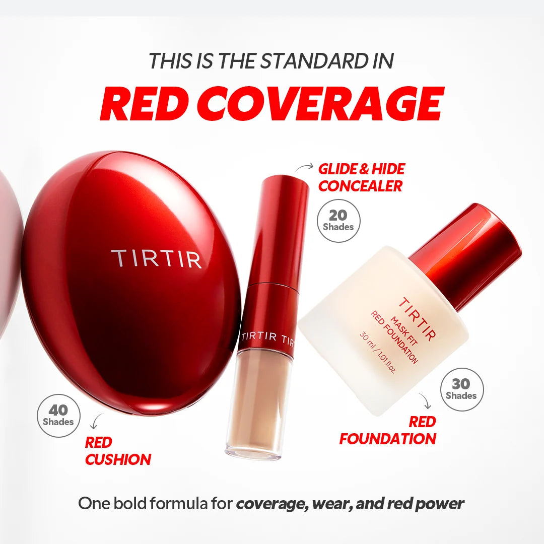 Base Líquida TIRTIR Mask Fit Red - Glow 72h ✦ Bajo pedido