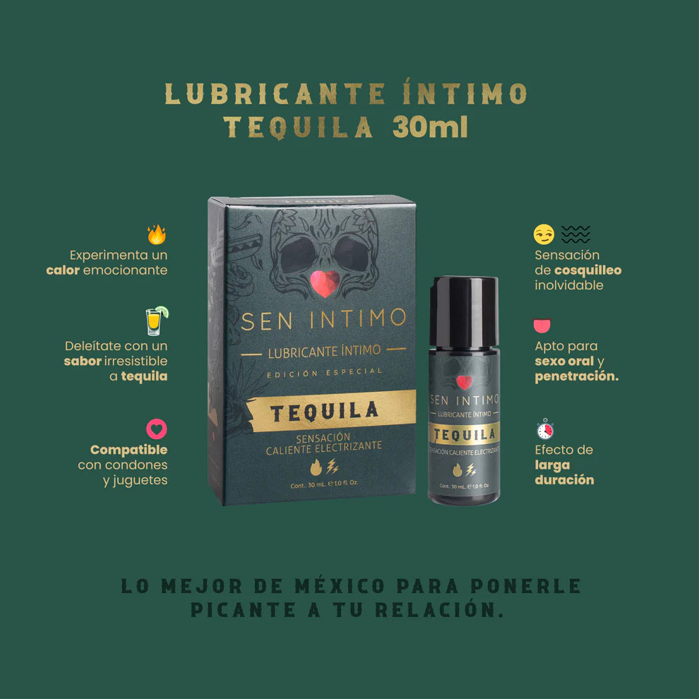 Lubricante Electrizante Caliente Tequila Edición Especial - Sen Íntimo (30ml) ✦ Bajo pedido