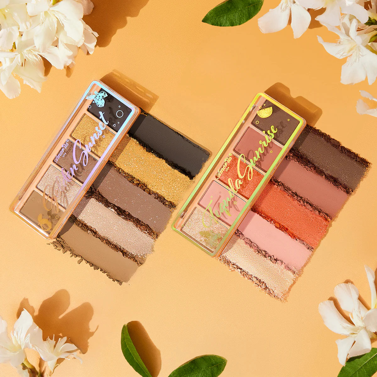 Set de 2 Mini Paletas de Sombras de Viaje Golden Sunset + Tequila Sunrise - AmorUs ✦ Bajo pedido