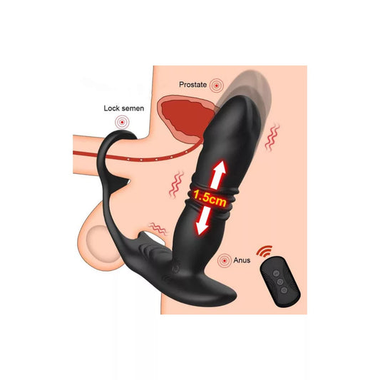 Vibrador Prostático, Anal y Perianal con Control - Rabbel (13cm) ✦ Bajo pedido