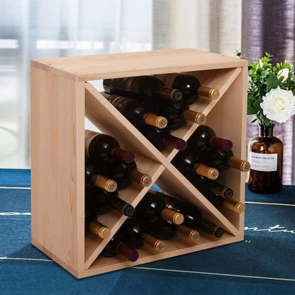 Rack para Vinos de Madera (Café Oscuro)