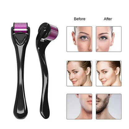 Dermaroller Rodillo de 540 Microagujas (0.5mm) — Estimula colágeno, crecimiento capilar y regeneración de la piel