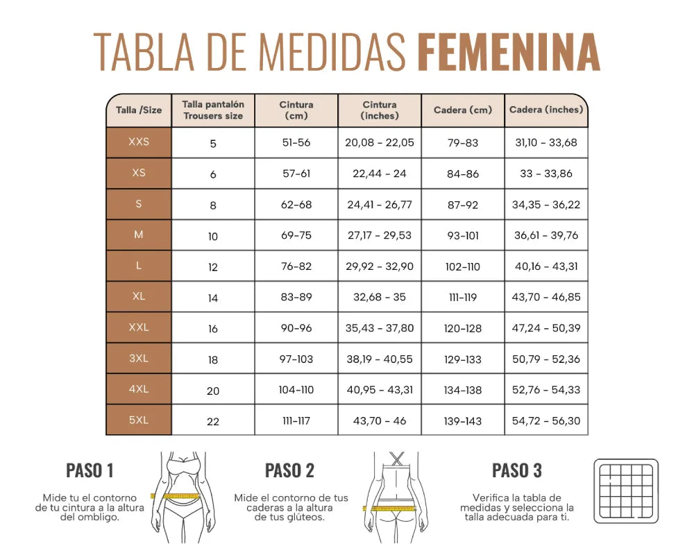 Faja Cachetera 022770 Push-Up - Compresión Fuerte (Beige, Negro) ✦ Bajo pedido