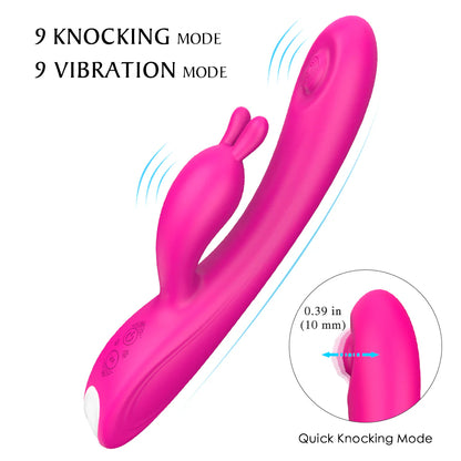 Vibrador Conejo Pulsación Punto G - 9 Modos  ✦ Bajo pedido