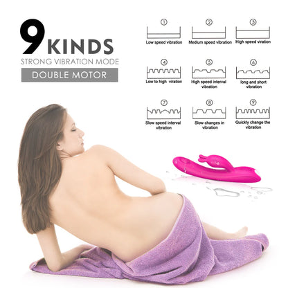 Vibrador Conejo Pulsación Punto G - 9 Modos  ✦ Bajo pedido