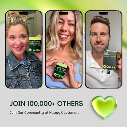 NAD+ Suplemento Antienvejecimiento, Energía y Enfoque - Cata Kor (anterior Reus Research) Fórmula Mejorada - 60caps