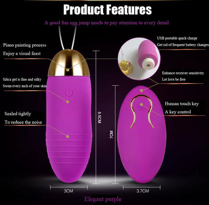 Huevo Vibrador con Control Remoto, 10 Modos de Vibración ✦ Bajo pedido