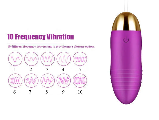 Huevo Vibrador con Control Remoto, 10 Modos de Vibración ✦ Bajo pedido