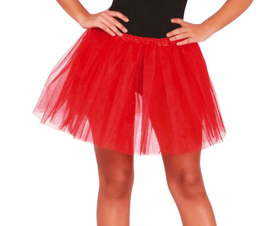 Tutu 40cm - Blanco, Amarillo, Negro, Rojo ✦ Bajo pedido
