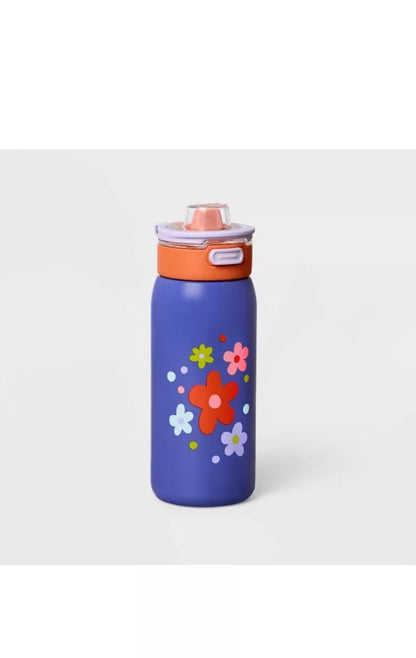 Botella Acero Inoxidable 14oz Daisy Cat & Jack™ (Morada/Naranja)