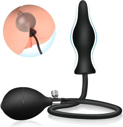 Tapón Anal Inflable Masajeador de Próstata – Kit Entrenador Anal con Bomba | Juguete Sexual para Hombres, Mujeres y Parejas ✦ Bajo pedido